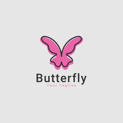 Fototapeta premium Beauty Butterfly Vector icon logo design
