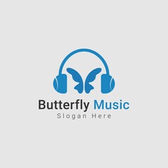 Creative abstract butterfly logo for media