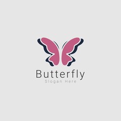 Fototapeta premium Butterfly Logo Design Template Inspiration 