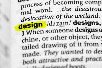 Highlighted word design concept and meaning