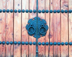 Korean old wooden door