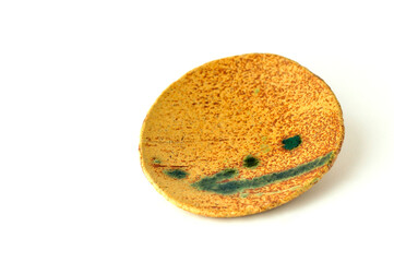 黄瀬戸の菓子皿
