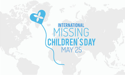 International Missing Children's Day Prevention and awareness Vector Concept. Banner, Poster International Missing Children's Day Awareness Campaign Template.