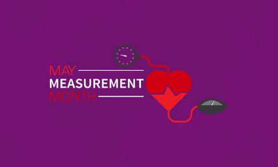 May Measurement month Prevention and awareness Vector Concept. Banner, Poster International May Measurement month Awareness Campaign Template.