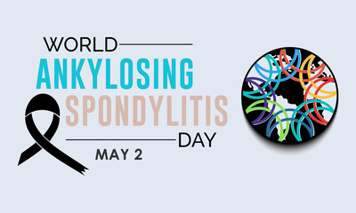 World Ankylosing Spondylitis Day Prevention and awareness Vector Concept. Banner, Poster International World Ankylosing Spondylitis Day Awareness Campaign Template. - obrazy, fototapety, plakaty
