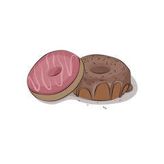 Donut with chocolate