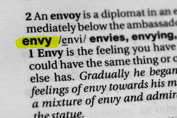 Highlighted word envy concept and meaning