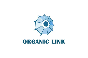 Letter o organic link business logo design