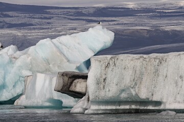 View of Jokulsarlon glacier lake. Vatnajokull National Park. Iceland.
