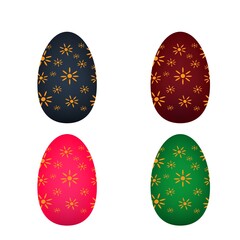 set of easter eggs