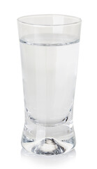 Beautiful stylish glassware isolated on white background.