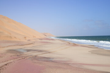 orange dunes and pink sand of the Sandwich Harbor Nature Reserve