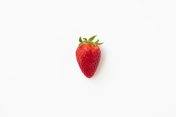 Natural and fresh strawberry on white background