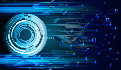 Blue eye cyber circuit future technology concept background