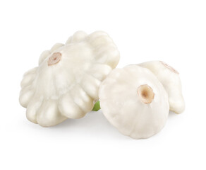 Patty pan patisson squash isolated on white