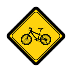 Bicycle zone sign and symbol graphic design vector illustration