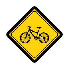 Bicycle zone sign and symbol graphic design vector illustration