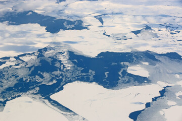 Aerial view of ice floes	