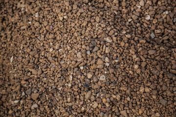 Image of stones, gravel, coarse-grained pebbles, close-up.