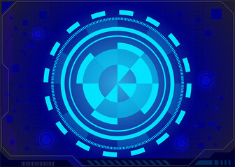 abstract technology graphic on blue background