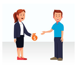 cartoon character vector design describes a business