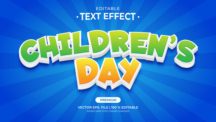 Children's Day Editable Text Effects
