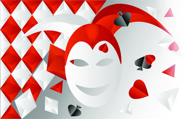 carnival mask on red
