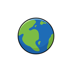Doodle illustration earth vector graphics