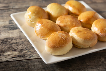 American crush butter biscuits on wooden table
