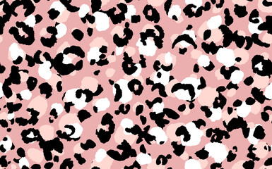 Abstract modern leopard seamless pattern. Animals trendy background. Colorful decorative vector stock illustration for print, card, postcard, fabric, textile. Modern ornament of stylized skin