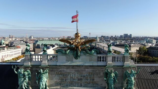 Vienna flag drone fly