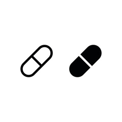 Capsule medicine vector icon