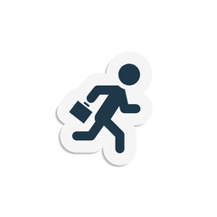 Businessman Running - Sticker