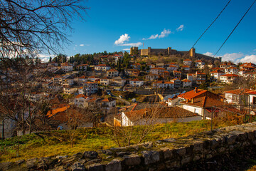 OHRID, NORTH MACEDONIA: The Old Fortress of King Samuel or Samuel's Stronghold in Ohrid, a UNESCO...