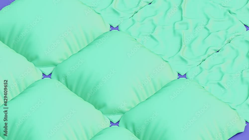 Poster abstract background with inflating pillows. seamless