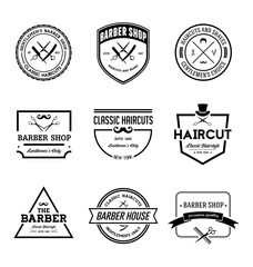 Vintage Barber Shop Badges