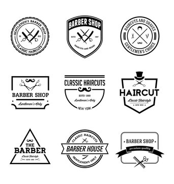 Vintage Barber Shop Badges