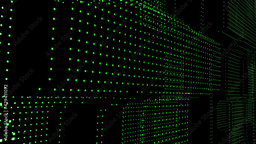 Poster abstract digital background. digital technology. 3d rendering.