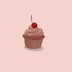 cupcake with cherry
