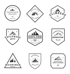 Obraz premium Mountain Adventure Badges Collection