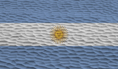 Grunge Argentina flag. Argentina flag with waving grunge texture.