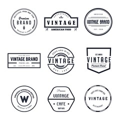 Vintage Logo Badge Vector Set