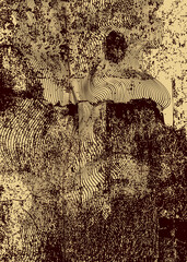 Lines and spots monochrome abstract background