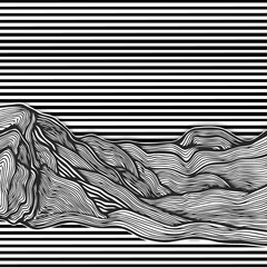 black white pattern abstract linear