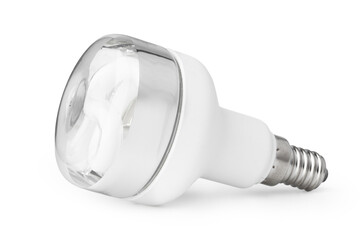 One light bulb isolated on white background
