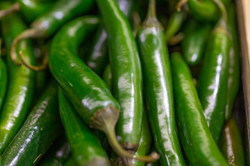 closeup of red & Green chilli 
