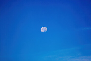 Naklejka na ściany i meble Moon in a blue sky