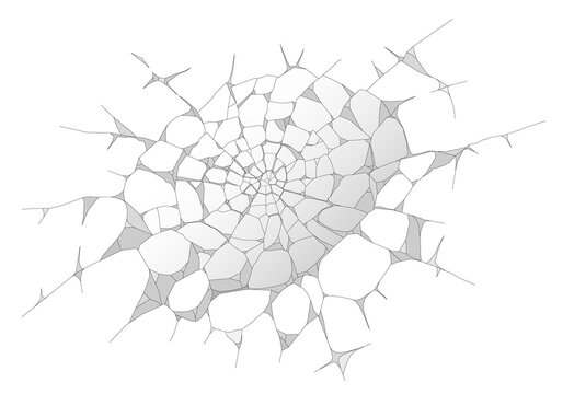 ひび割れ　陥没