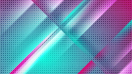Cyan and pink smooth stripes and dots abstract background