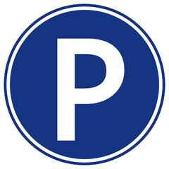 Parking Symbol Sign,Vector Illustration, Isolate On White Background Label. EPS10